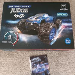 RC Judge 4WD S920 Remote Control Blue Monster Truck W/Box  Age 14+