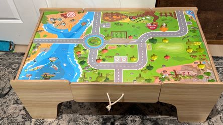 Wooden table for train