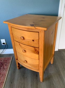 Solid wood nightstand