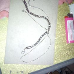 Silver Bracelet And Necklace 