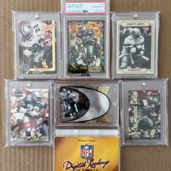 “EMMITT SMITH” Lot:(7). PSA AUTHENTIC AUTO, GOLD SPx,(2)-ROOKIES, PRINTERS PROOF, PHONE CARD($100)Expired/Unscratched!!!NM/M😎🙌