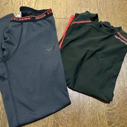 The North Face Mens Small Black Base Layer Gym Workout Leggings Under Armor Compression Shirt Small