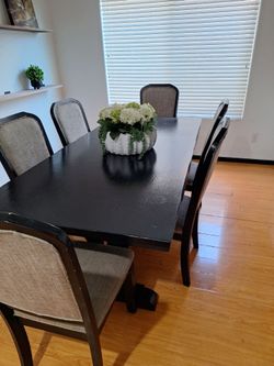 Dinning set table 6 chairs