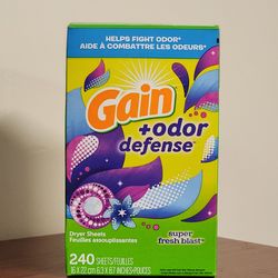 Gain Dryer Sheets – Super Fresh Blast Scent (240 Count)