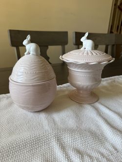 Ceramic Bunny Candy Holder