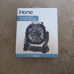 3 In 1 Portable Fan w/Led Light