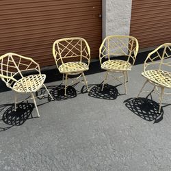 Mid-Century Brown Jordan Calcutta Captains Swivel Chairs