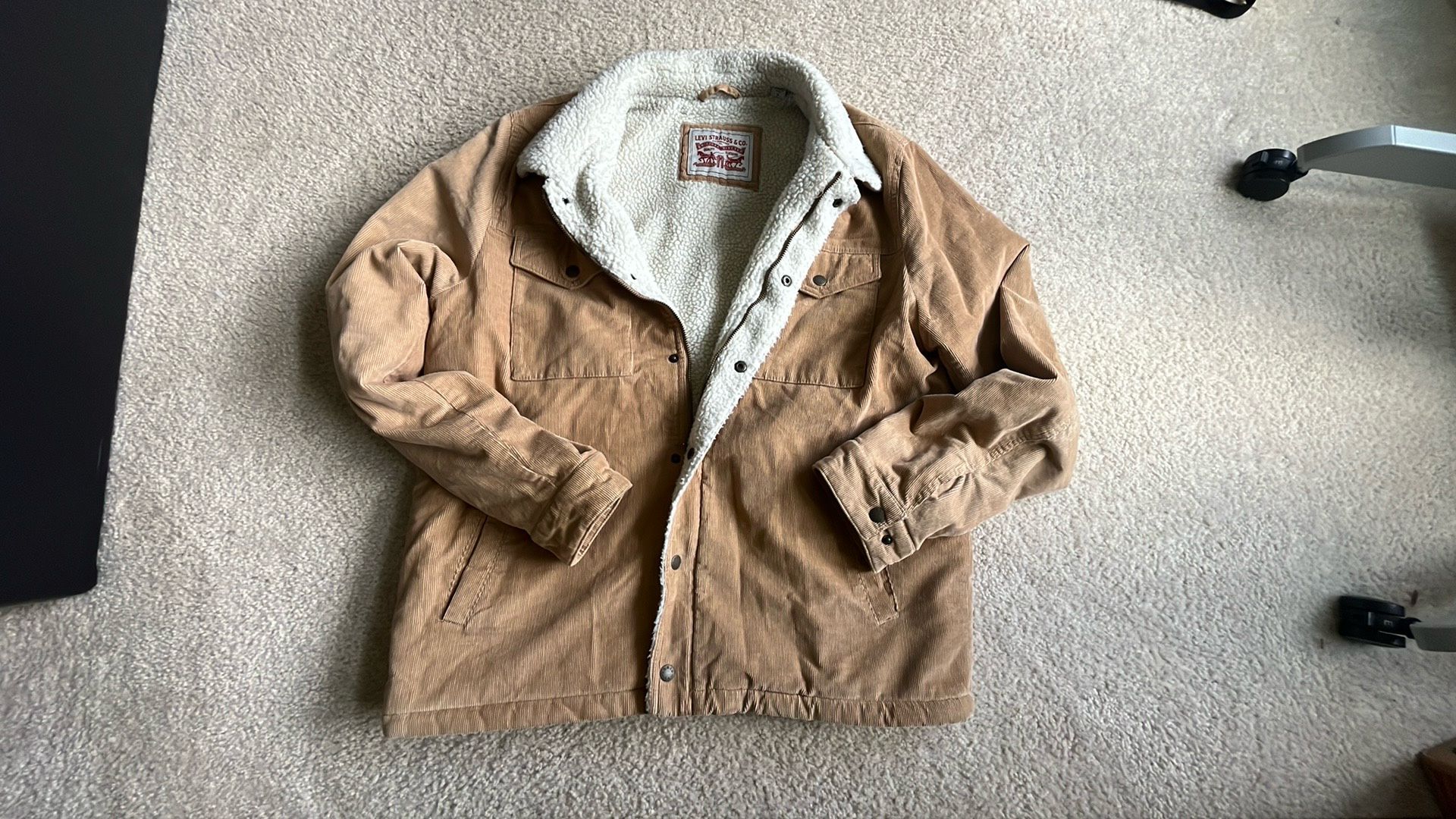 THICK CLOTH COAT Light Brown, (GREAT CONDITION)