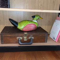 Vintage Briefcase And Duck 