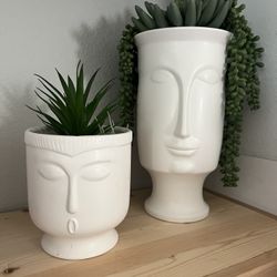 Ceramic Face Pots