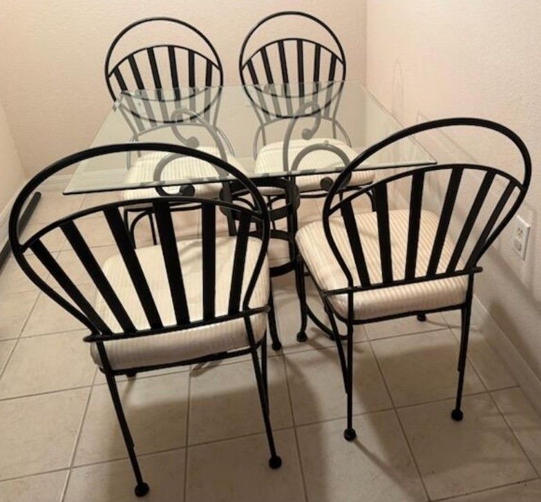 Metal Dining Room Table Set For Sale!!!!
