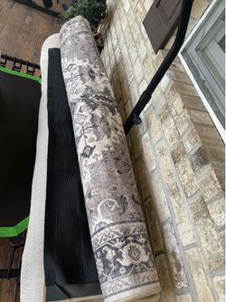 5x7 washable area rug  with pad