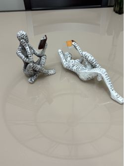 Resin Reading Woman Figurine Thinker Statues