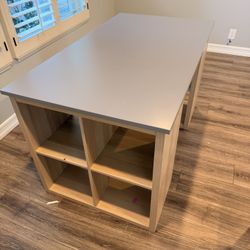 IKEA Kallax Custom Craft Table With Cube Storage