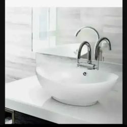 Modern Ceramic Vessel Sink - Vanity Bowl - Large Oval White..... CHECK OUT MY PAGE FOR MORE ITEMS