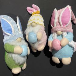 set of 3 easter gnomes