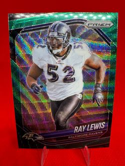 Ray Lewis Panini Prizm Green Shimmer Trading Card