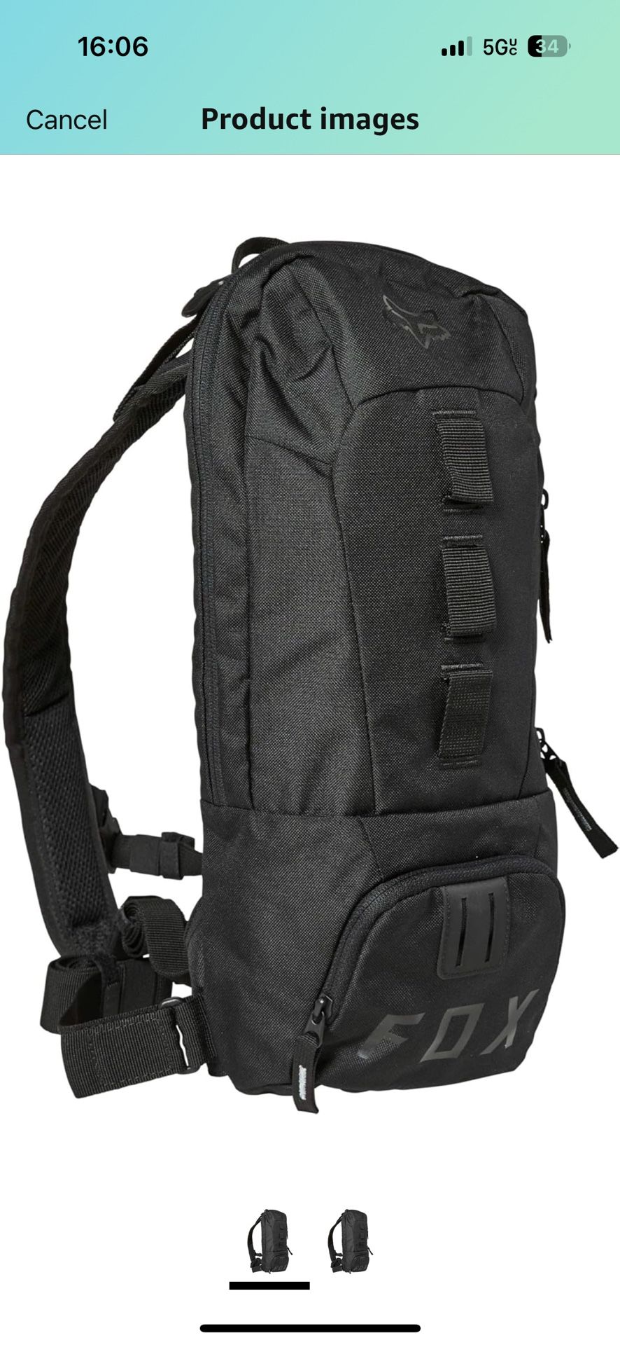 Fox Racing Utility Hydration Backpack With 3L Bag