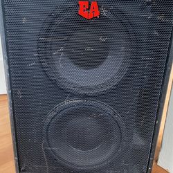 Bass Speaker Cab, Euphonic Audio  2 10 Inch Speakers, Tweeter