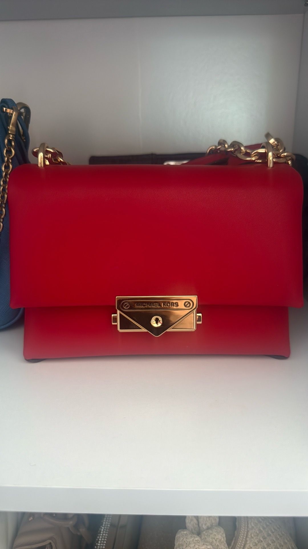 Red Michael Kors purse
