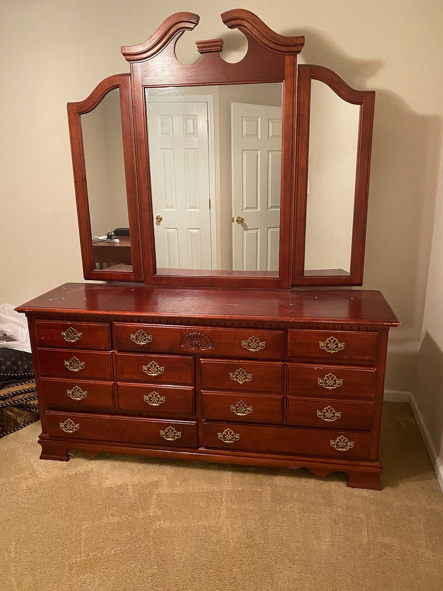 Dresser with mirror