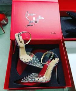 👠Red Bottom Crystal Spike ➡️ 12inch Heels ➡️ swipe see details pics