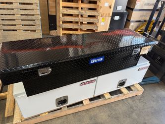 UWS Gloss Black Aluminum 66" Crossover Truck Tool Box Toolbox Storage Cargo