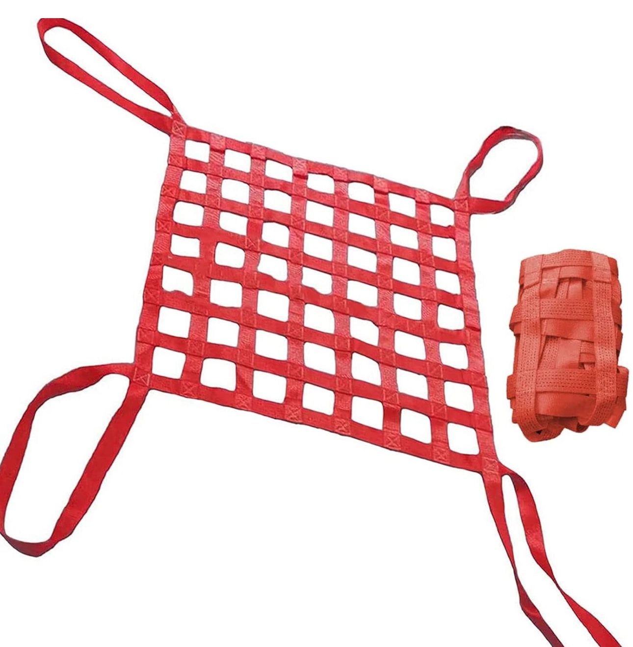 54” x 54” Lifting Net Straps - Polyester Cargo Lifting Net, Lifting Sling Net, Rope Lifting Net, Material Handling Straps, Heavy Objects Square Mesh T