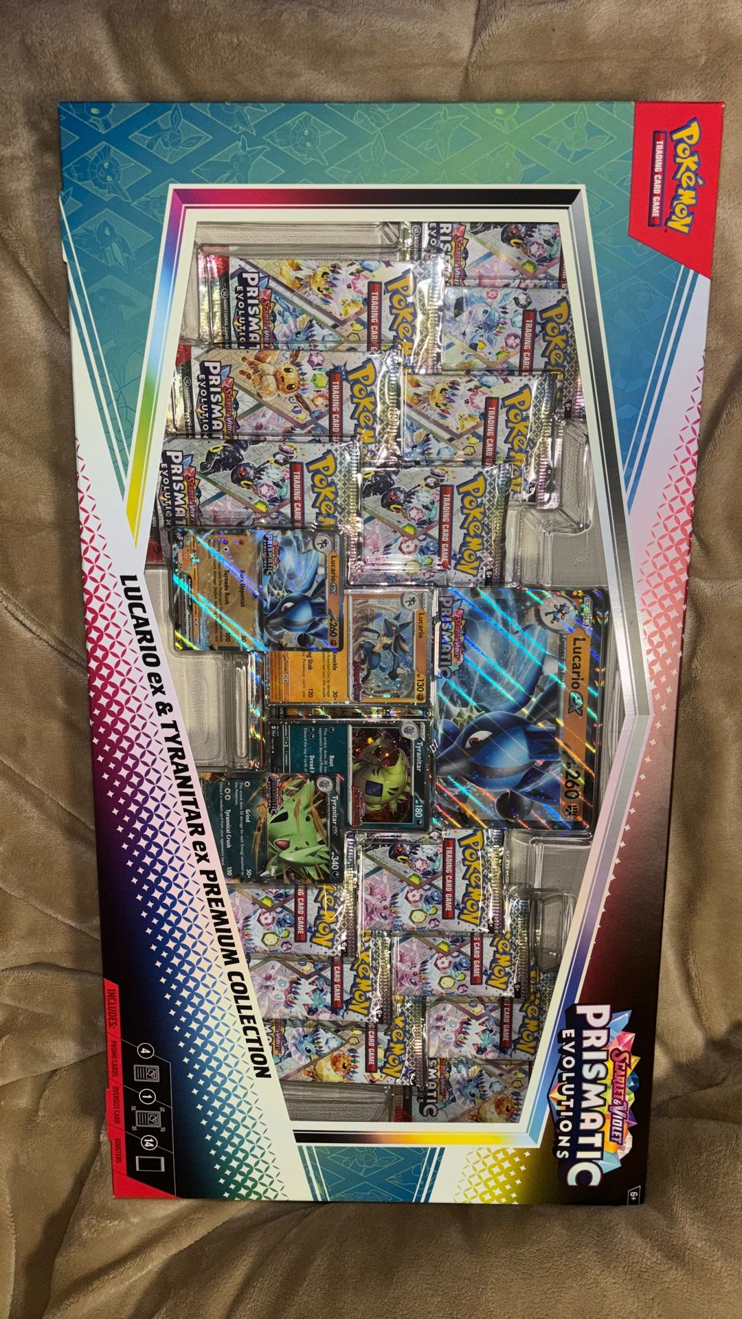 Prismatic Evolution Lucario EX Collection Box Pokemon Sam’s Club Exclusive (Read Description)