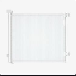 55"/71"W Retractable Baby Gate Mesh Safety Gates for Stairs Doorways Pet Gate Indoor/Outdoor