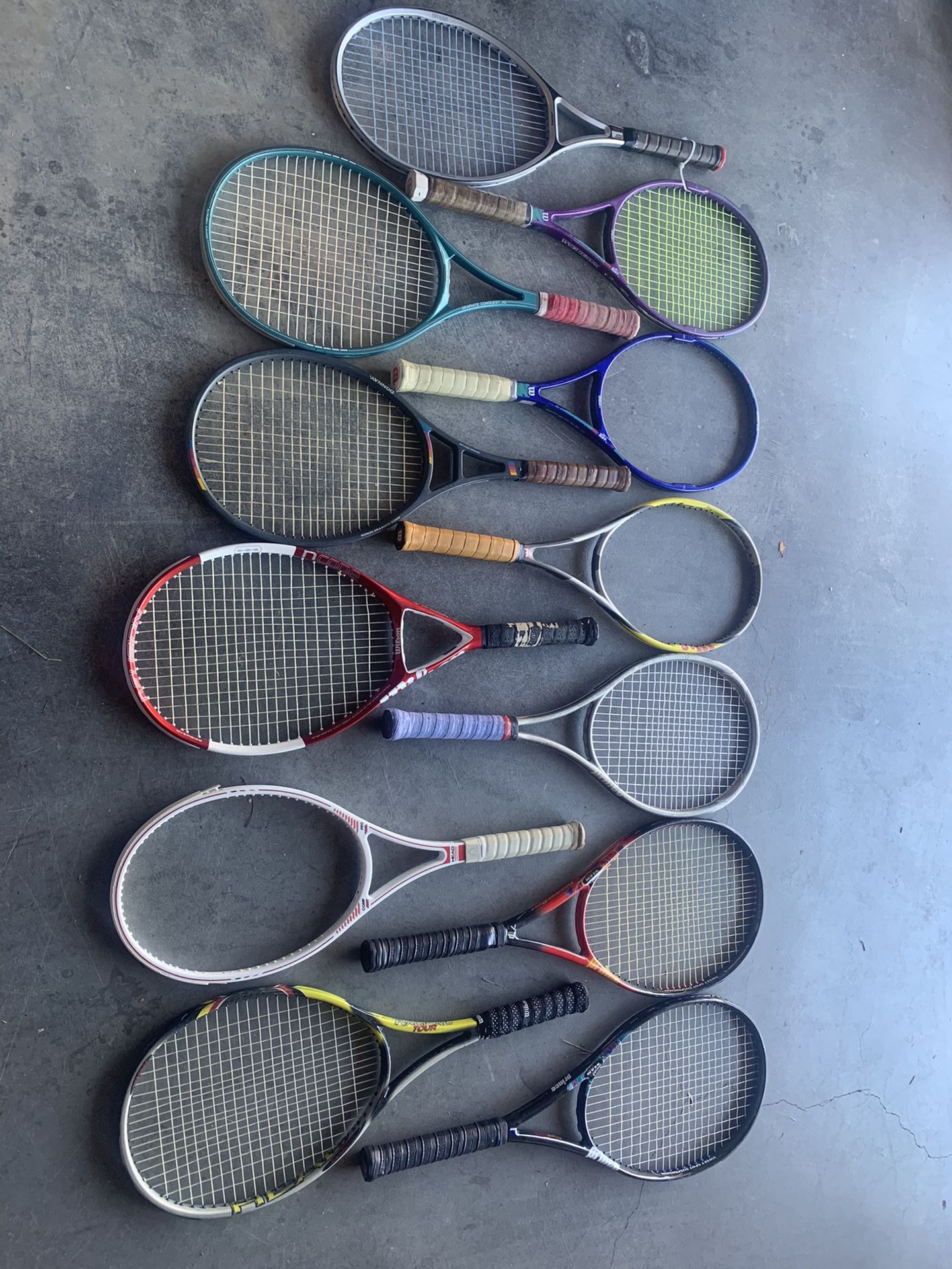Tennis racket collection