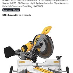 Dewalt Miter Saw 12” Double Bevel Sliding Compound Miter saw With XPS Laser Light System 