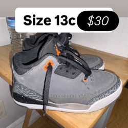 Jordan’s Size 13c Kids 