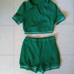 Cute Green 2 Piece Set