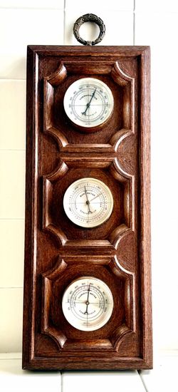 Wood Barometer Thermometer Hygrometer