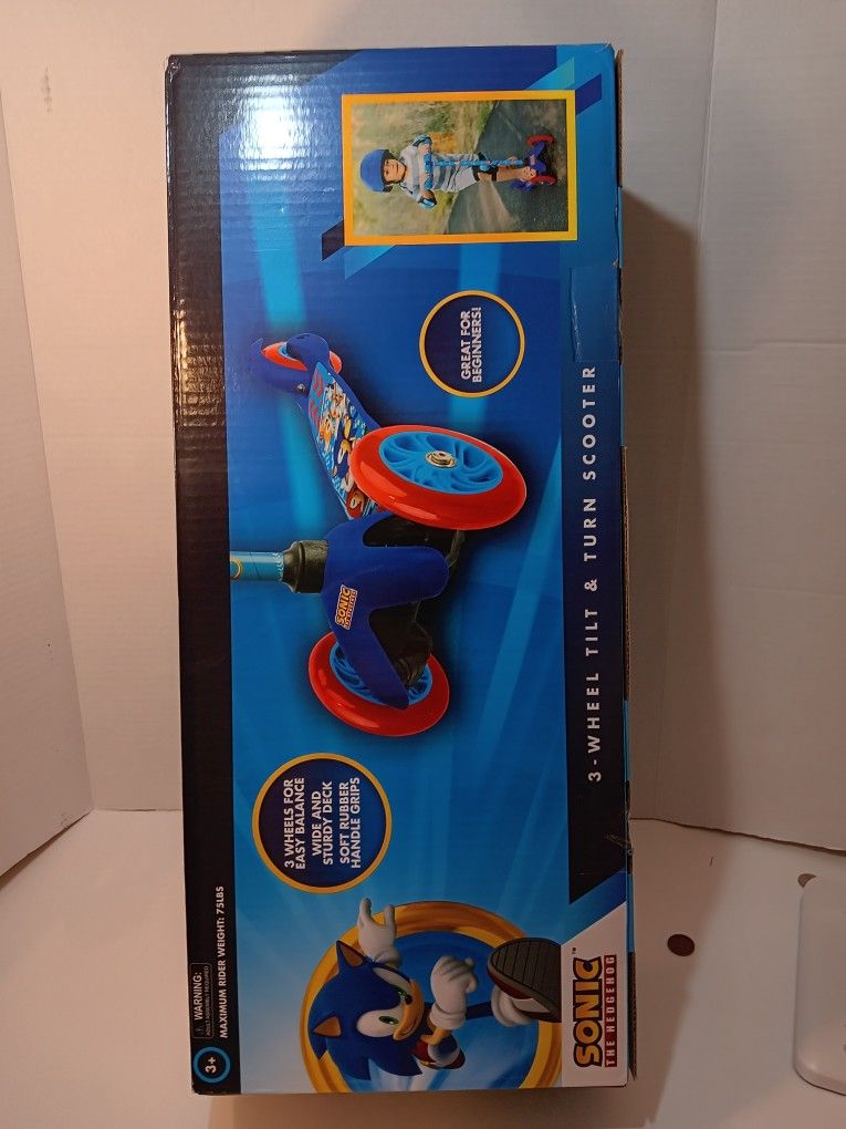 Awesome Sonic The Hedgehog 3 Wheel Scooter S