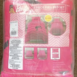Barbie 5 Piece Full Bed Set
