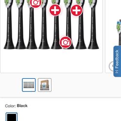 Philips Sonicare W DiamondClean Replacement Electric Toothbrush Heads, Medium Bristle, Whitening, 8-pack