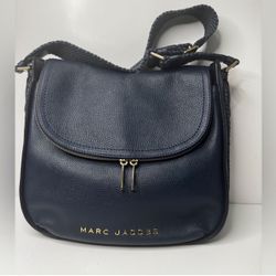 Marc Jacobs Groove 2.0 Leather Messenger Crossbody Bag Blue