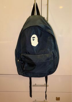 Bape Ape Head Backpack Navy Blue