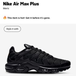 Brand New Nike Air Max Plus Men’s 11 