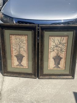Palms In A Pot Framed Art