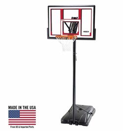 Lifetime 48-Inch Shatterproof Portable Basketball Hoop with Strong Arm Adjustment & Slam-It Rim