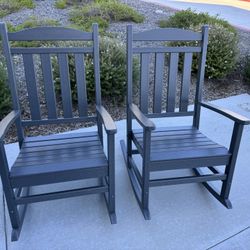 Gray Poly Rocking Chairs - NEW