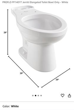 PROFLO PF1401T Jerritt Elongated Toilet Bowl Only