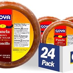 Goya Foods Panela Brown Sugar Cane, 16 Ounce (Pack of 24)

