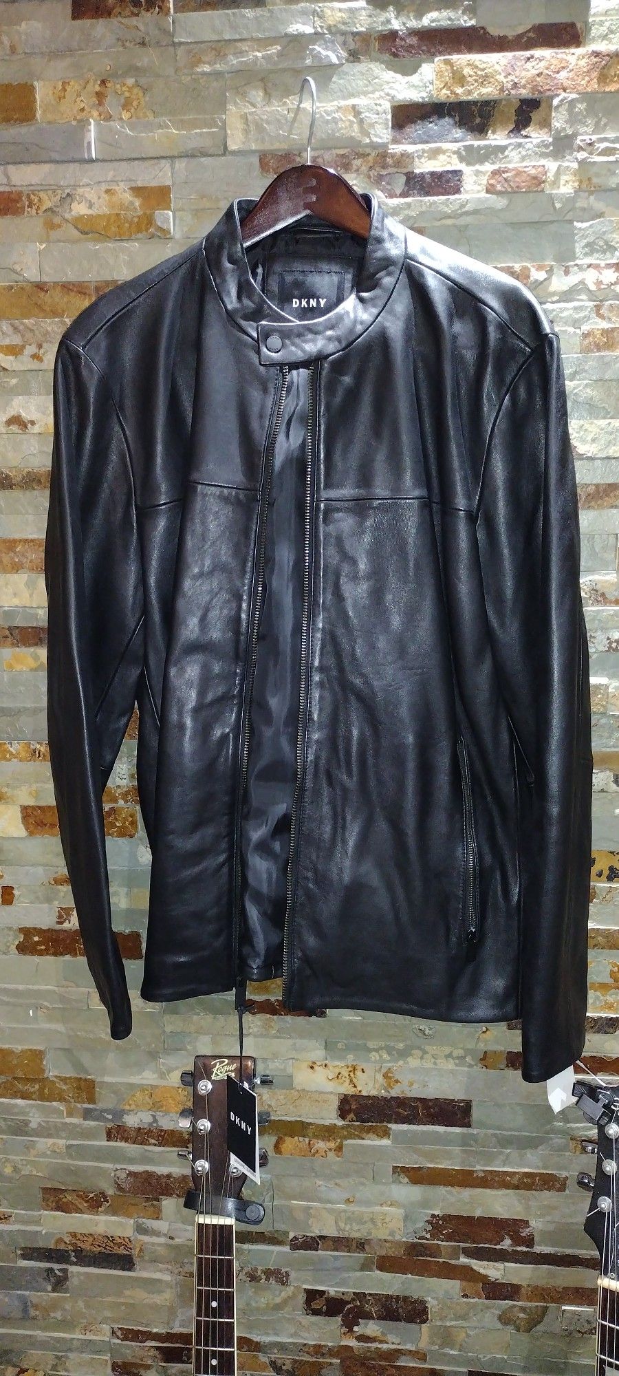Top Quality DKNY Genuine Leather Jacket - Large, NEW