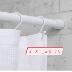 CORTINEROS PARA BAÑO 4 PIESAS X $10