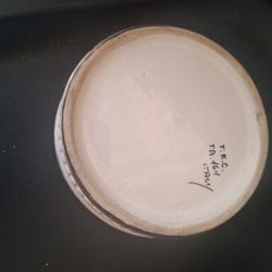 Porcelain Bowl From Italy , Old Hand Crafted Painted