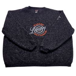 Harley Davidson Legendary Sweatshirt Freedom Denver CO Charcoal Marl XL 960304